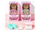 14"BLOW MOLD DOLL W/ACCESSORIES & 3D EYES & 12 SOUND IC(INCLUDED BATTERY),2ASST