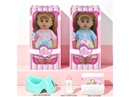 14"BLOW MOLD DOLL W/ACCESSORIES & 3D EYES & 12 SOUND IC(INCLUDED BATTERY),2ASST