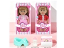 14"BLOW MOLD DOLL W/ACCESSORIES & 3D EYES & 12 SOUND IC(INCLUDED BATTERY),2ASST