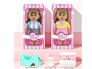 14"BLOW MOLD DOLL W/ACCESSORIES & 3D EYES & 12 SOUND IC(INCLUDED BATTERY),2ASST