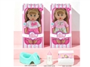 14"BLOW MOLD DOLL W/ACCESSORIES & 3D EYES & 12 SOUND IC(INCLUDED BATTERY),2ASST