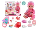 14"RUBBER DOLL W/12 SOUNDS IC & DRINK WATER & ACCESSORIES 15PCS