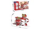 FIRE PARKING LOT SET W/DIE-CAST CAR 6PCS