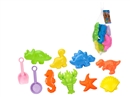 沙滩玩具沙铲恐龙海洋动物沙模10PCS