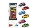 1:56 PULL BACK DIE-CAST BOUNCE CAR 4PCS