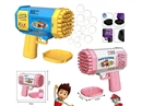 B/O BUBBLE GUN W/LIGHT,55ML,2COLORS