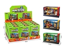 MINI CAR REPAIR SHOP SET 12PCS/DISPLAY BOX W/1PCS FIGURE,3COLORS