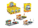 CONVENIENCE STORE SET 12PCS/DISPLAY BOX W/1PCS DIE-CAST FREE WAY CAR,3COLORS