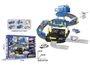 POLICE PARKING LOT SET W/DIE-CAST CAR 3PCS & PLANE 1PCS