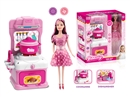 KITCHEN SET W/DOLL & LIGHT & MUSIC(NOT INCLUDE BATTERY)