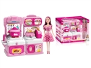KITCHEN SET W/DOLL & LIGHT & MUSIC(NOT INCLUDE BATTERY)