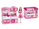 KITCHEN SET W/DOLL & LIGHT & MUSIC & WATER(NOT INCLUDE BATTERY)