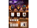 WOODEN VOICE-CONTROLLED NIGHT LIGHT ORNAMENTS,6PCS/DISPLAY BOX