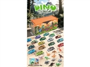 PULL BACK DINOSAUR DIE-CAST CAR W/50PCS CAR & 12PCS DINOSAUR