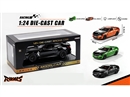 1:24 PULL BACK DIE-CAST CAR W/LIGHT & MUSIC & CAN OPEN THE DOOR,3COLORS(INCLUDED BATTERY)