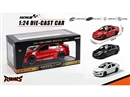 1:24 PULL BACK DIE-CAST CAR W/LIGHT & MUSIC & CAN OPEN THE DOOR,3COLORS(INCLUDED BATTERY)