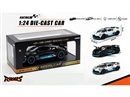 1:24 PULL BACK DIE-CAST CAR W/LIGHT & MUSIC & CAN OPEN THE DOOR,3COLORS(INCLUDED BATTERY)