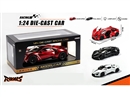 1:24 PULL BACK DIE-CAST CAR W/LIGHT & MUSIC & CAN OPEN THE DOOR,3COLORS(INCLUDED BATTERY)