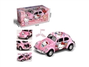 PULL BACK DIE-CAST CAR W/LIGHT & MUSIC & CAN OPEN THE DOOR 2ASST