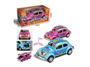 PULL BACK DIE-CAST CAR W/LIGHT & MUSIC & CAN OPEN THE DOOR 2ASST