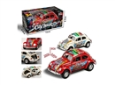 PULL BACK DIE-CAST CAR W/LIGHT & MUSIC & CAN OPEN THE DOOR 2ASST