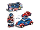 PULL BACK DIE-CAST CAR W/LIGHT & MUSIC & CAN OPEN THE DOOR 2ASST