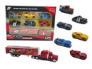 PULL BACK DIE-CAST CAR W/6PCS FREE WAY CAR