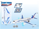 FRICTION AIRPLANE W/LIGHT & MUSIC(INCLUDE BATTERY)