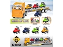 FRICTION TRAILER W/4COLORS PULL BACK CAR