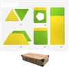 18-PCS MAGNETIC BUILDING BOARD SET (YELLOW/GREEN)