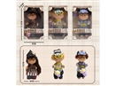 13CM RUBBER DOLL W/ACCESSORIES 3ASST