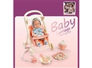9"RUBBER DOLL W/STROLLER & ACCESSORIES