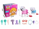 B/O PLUSH DOG W/SOUND & CAN WALKING & STICK TONGUE & ACCESSORIES(NOT INCLUDE BATTERY)