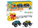 FRICTION TRAIN W/LIGHT & MUSIC & FRICTION DIE-CAST CLIMBING CAR 2PCS（INCLUDE BATTERY)