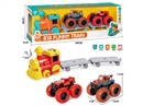 FRICTION TRAIN W/LIGHT & MUSIC & FRICTION DIE-CAST CAR 2PCS（INCLUDE BATTERY)