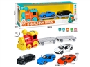 FRICTION TRAIN W/LIGHT & MUSIC & PULL BACK DIE-CAST CAR 2PCS（INCLUDE BATTERY)