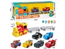 FRICTION TRAIN W/LIGHT & MUSIC & PULL BACK DIE-CAST CAR 2PCS（INCLUDE BATTERY)