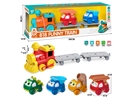 FRICTION TRAIN W/LIGHT & MUSIC & FRICTION DIE-CAST CAR 2PCS（INCLUDE BATTERY)