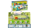 B/O RAIL TRAIN W/LIGHT & MUSIC & PULL BACK DIE-CAST SANITATION CAR 2PCS（NOT INCLUDE BATTERY)