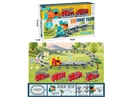B/O RAIL TRAIN W/LIGHT & MUSIC & PULL BACK DIE-CAST FIRE CAR 2PCS（NOT INCLUDE BATTERY)