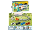 B/O RAIL TRAIN W/LIGHT & MUSIC & PULL BACK DIE-CAST CAR 2PCS（NOT INCLUDE BATTERY)