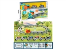 B/O RAIL TRAIN W/LIGHT & MUSIC & FREE WAY DIE-CAST MOTORCYCLE 2PCS（NOT INCLUDE BATTERY)
