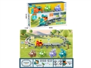 B/O RAIL TRAIN W/LIGHT & MUSIC & FRICTION DIE-CAST CAR 2PCS（NOT INCLUDE BATTERY)
