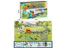 B/O RAIL TRAIN W/LIGHT & MUSIC & DINOSAUR & CAGE 2PCS（NOT INCLUDE BATTERY)
