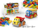 BUILDING BLOCK CAR SET W/LIGHT & MUSIC 50PCS(INCLUDE BATTERY)
