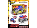 FRICTION MONSTER CAR W/LIGHT & SOUND,2COLOURS