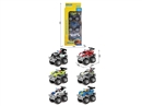 PULL BACK DIE-CAST POLICE CAR 3PCS,6ASST