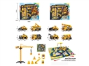 1:64 FREE WAY DIE-CAST CONSTRUCTION CAR SET W/MAP,2ASST