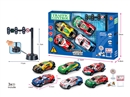 PULL BACK DIE-CAST CAR,4PCS,6ASST W/TRAFFIC LIGHTS(INCLUDED BATTERY)