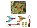 CATAPULT AIRCRAFT SET W/WHISTLE & LIGHT,2COLOURS